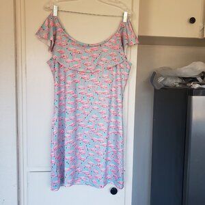 Pink Flamingo Dress Size L